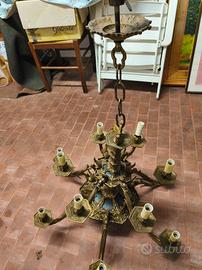 Lampadario Bronzo primi anni XX secolo