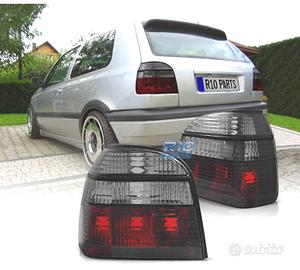 FANALI VOLKSWAGEN VW GOLF 3 91-97 ROSSO AFFUMICATO