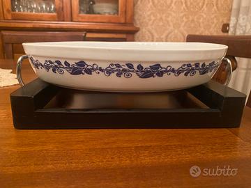 Pirofila da forno con supporto in plastica acciaio