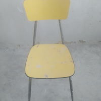 Sedia vintage originale anni 50-60 gialla design