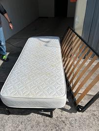 Rete letto regolabile doghe in legno + materasso