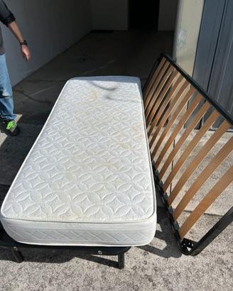 Rete letto regolabile doghe in legno + materasso