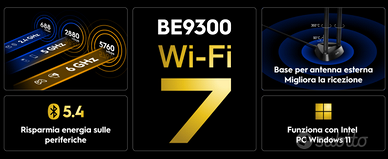 Cudy Adattatore PCIe BE19000 con Wi-Fi 7, Bluetoot