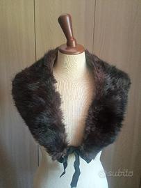 Collo per cappotto vera pelliccia nera