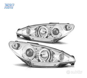 FARI PEUGEOT 206 98-08 ANGEL EYES FONDO CROMATO