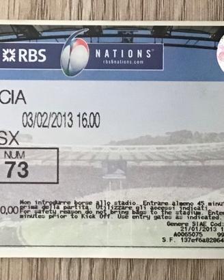 Biglietto Rugby Italia Francia