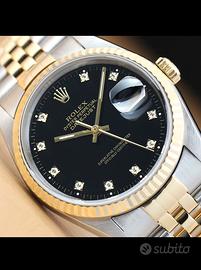 Rolex Datejust 16233 nero diamanti 💎FULL set