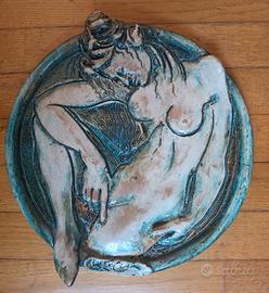 Scultura  " Nudo di Donna "  Metallo dipinto 1987