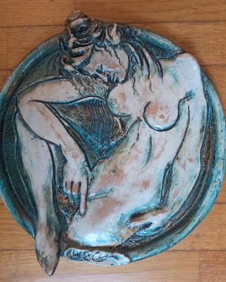 Scultura  " Nudo di Donna "  Metallo dipinto 1987
