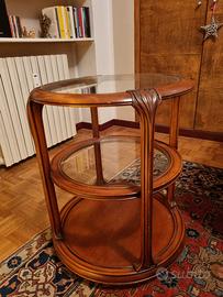 Tavolino rotondo con ruote 