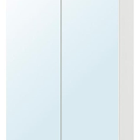 pensile bagno 2 ante con specchio 60x21x64