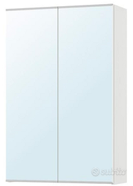 pensile bagno 2 ante con specchio 60x21x64