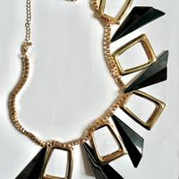 Collana donna Vintage anni ‘80 oro e nera