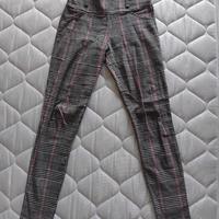 Pantaloni a quadretti bianchi neri rosa S