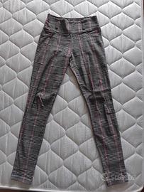 Pantaloni a quadretti bianchi neri rosa S