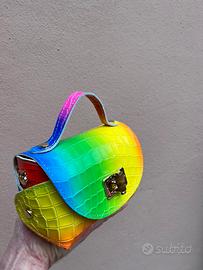 Esclusiva bag in coccodrillo arcobaleno 🌈
