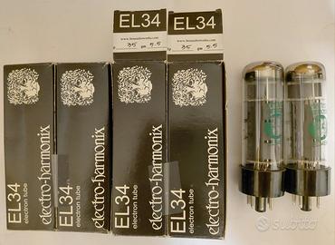 4xEL34 ELECTRO HARMONIX FUNZIONANTI ACCOPPIATE 