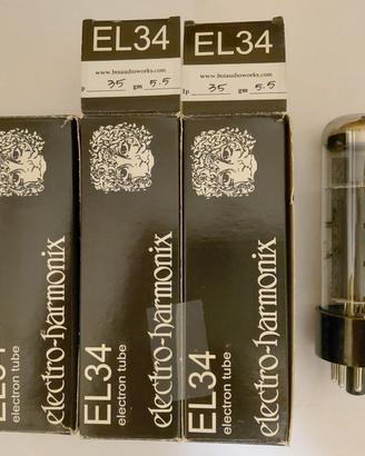 4xEL34 ELECTRO HARMONIX FUNZIONANTI ACCOPPIATE 