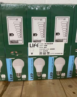 10 Lampade Led Goccia E27 10W Luce Fredda