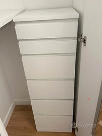 Cassettiera MALM iKEA a 6 cassetti