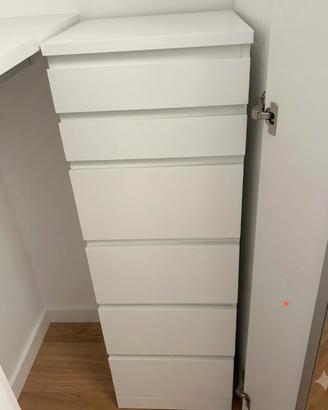 Cassettiera MALM iKEA a 6 cassetti
