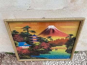 Quadro paesaggio giapponese 44,5x37,5 cm