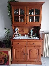 Credenza legno con vetrina, di qualità