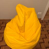 Pouf sacco giallo