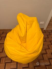 Pouf sacco giallo