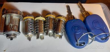 Set 5 blocchetti chiavi Fiat-Lancia-Alfa Romeo