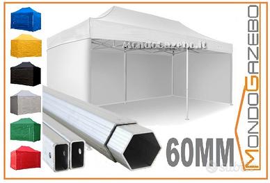 4X8 Gazebo ALU 60 mm mercatini impermeabile 8X4