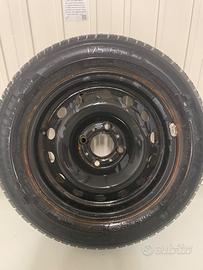 Ruotino scorta 4 fori con gomma michelin 175 65 14