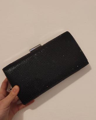 Pochette nera con brillantini 