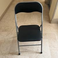10 Sedie pieghevoli in metallo e pvc