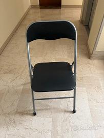 10 Sedie pieghevoli in metallo e pvc