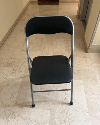10 Sedie pieghevoli in metallo e pvc