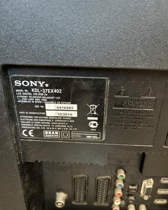 Tv sony 37 pollici senza telec