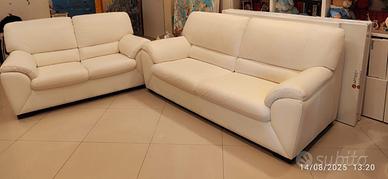 Divani Vera pelle nuovi 3 posti + 2 posti