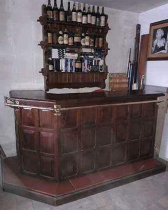 Mobile Bar in Legno Massello con Mobile Retro-bar 