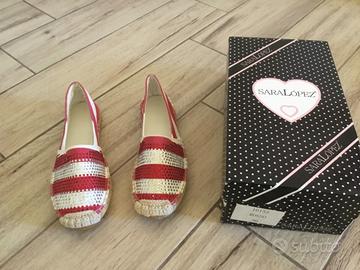 Espradillas SARA LOPEZ misura 36 colore rosso.