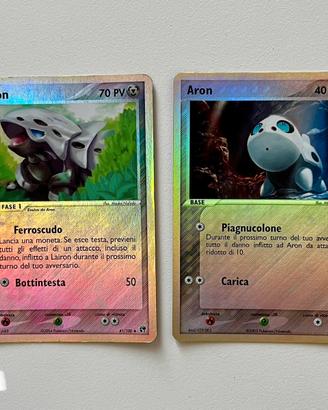 Set Carte Pokemon Aron e Lairon Reverse Holo