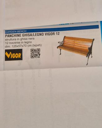 Panchina in ghisa  nero e legno