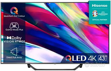 TV HISENSE QLED 43" Mod. 43A7KQ SMART TV 4K nuovo