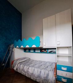 cameretta bianca e azzurra