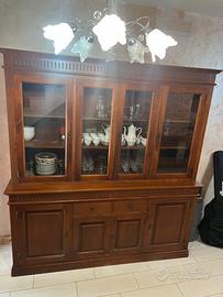 Credenza con vetrina in legno- buono stato