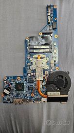 Scheda madre notebook HP con processore e ventola