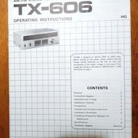 Manuale istruzioni Pioneer TX-606 radio