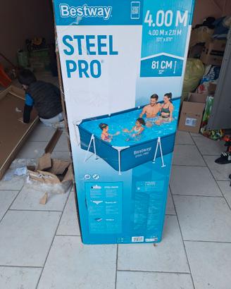 Piscina Bestway Steel Pro 4x2m - 1anno garanzia