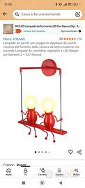 2 lampade rosse ad altalena