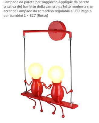 2 lampade rosse ad altalena